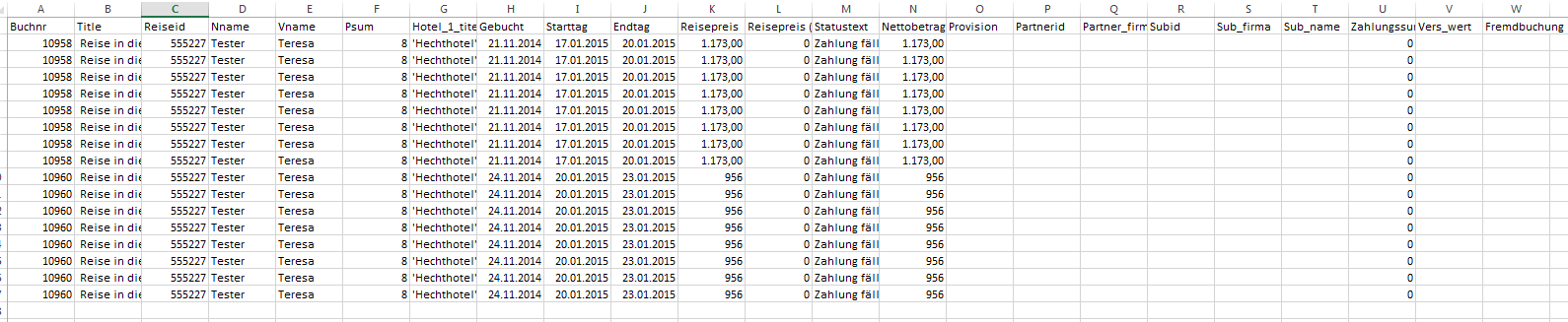 CSV Export Partneransicht