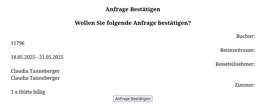Anfragebestätigung