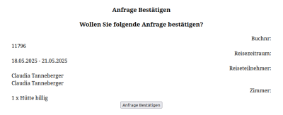 Anfragebestätigung
