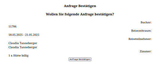 Anfragebestätigung