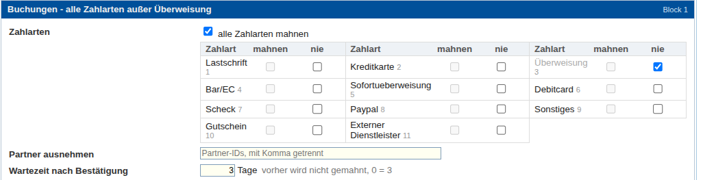 Zahlarten