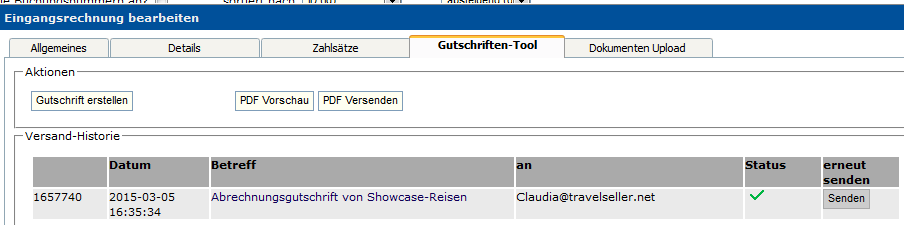 Gutschriften-Tool