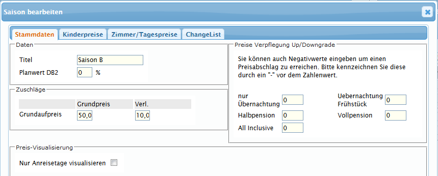 Saison bearbeiten