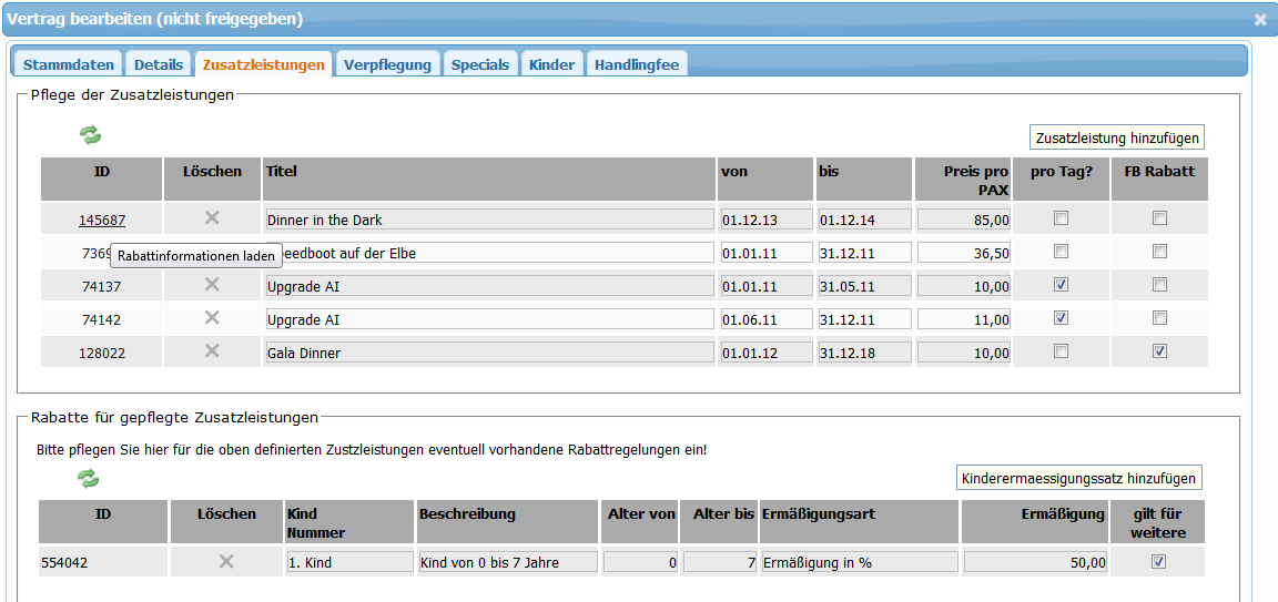 Zusatzleistung