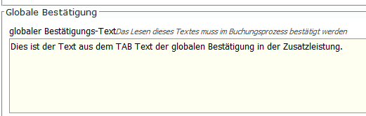 globale Bestätigung