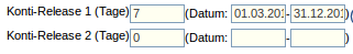 Releasezeiten